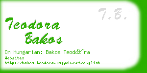 teodora bakos business card